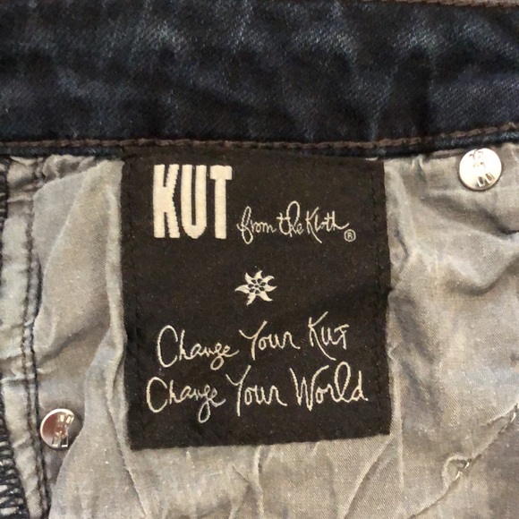 KUT From The Kloth Dark Blue Wash Straight LegJeans Size 8 Short - Picture 11 of 16